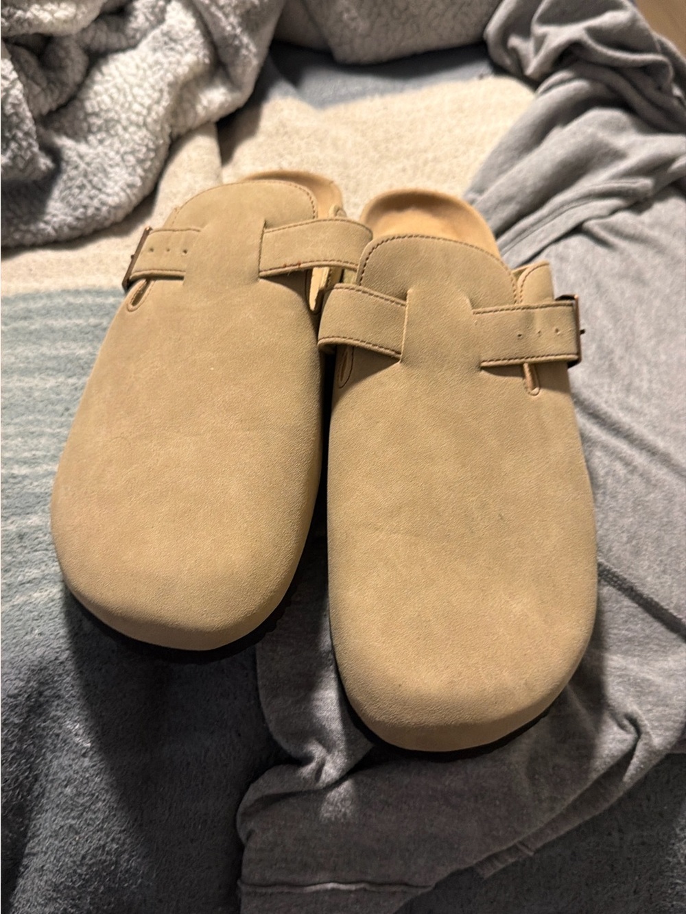 Kids Suede Slip-On Clog - Sand